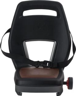 Qibbel 6+ Junior Fietsstoeltje Achter - Zwart Met Bruin Kussentje