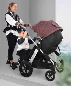 Merkloos Meerijdplankje Universeel Buggy/Kinderwagen - Kinderwagen Accessoire Met Afneembaar Zitje Van Hoogwaardige Kwaliteit - Verstelbaar Meerijdplankje -Kinderwagens Kortingswinkel 983x1200 4
